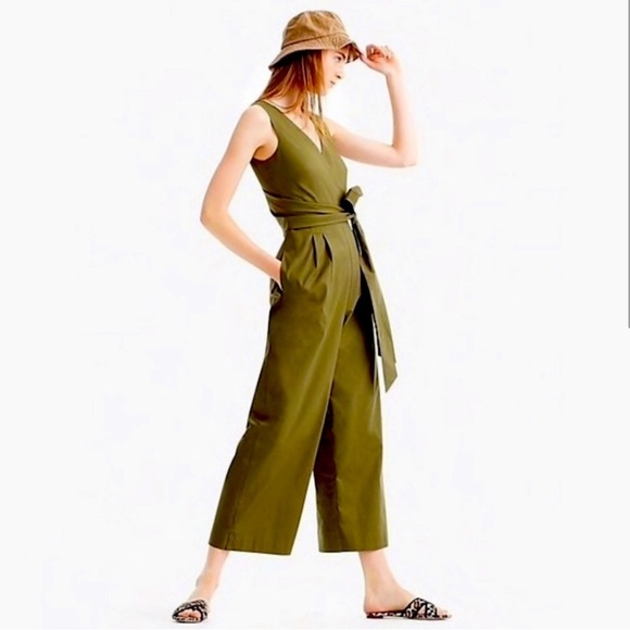 MINT Condition *Rare* J Crew Wrap Jumpsuit, 4, Olive Green - Picture 2 of 11